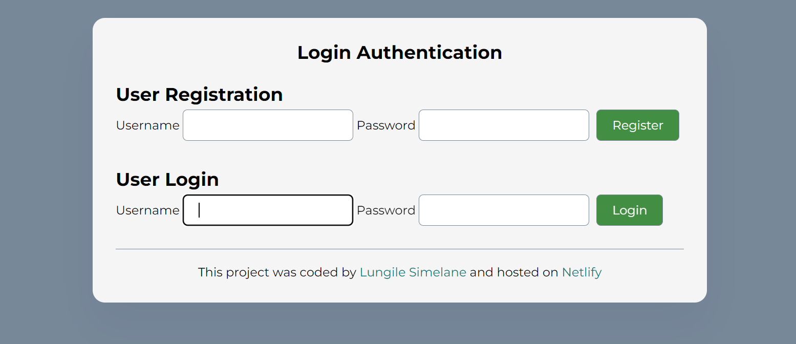 login-authentication Project